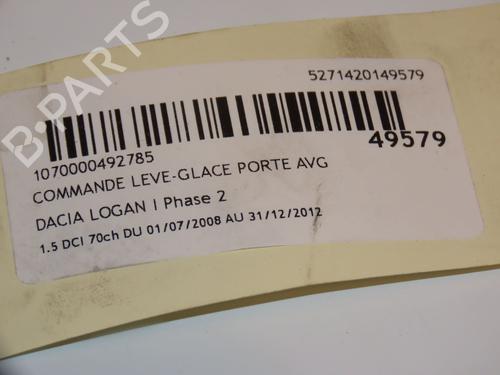 Used Left front window switch DACIA LOGAN (LS_) 1.5 dCi (LS0K) (68 hp) 16586538