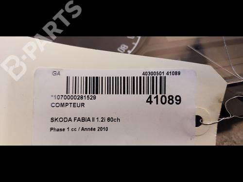 Instrument cluster SKODA FABIA II (542) 1.2 | BP9614161C47 