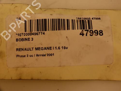 Used Ignition coil RENAULT MEGANE I (BA0/1_) 1.6 16V (BA04, BA0B, BA11, BA1J, BA16, BA19, BA1K, BA1V,... (107 hp) 16769445