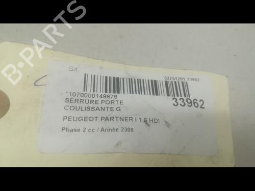 Used Rear left lock PEUGEOT PARTNER MPV (5_, G_) 1.6 HDi 90 (90 hp) 23177152