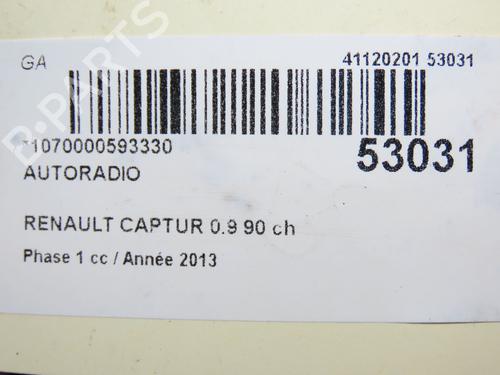 Bilradio RENAULT CAPTUR I (J5_, H5_) 0.9 TCe 90 (90 hp) 28830580
