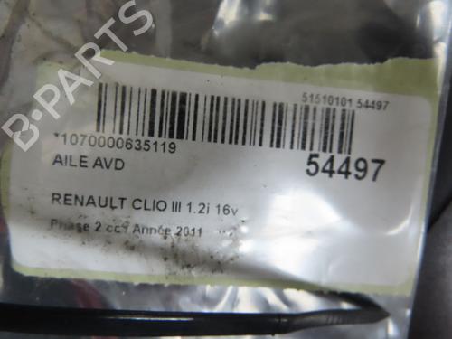 Used Right front fenders RENAULT CLIO III (BR0/1, CR0/1) 1.2 16V (BR02, BR0J, BR11, CR02, CR0J, CR11) (75 hp) 28830935