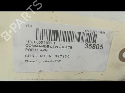 Used Left front window switch Left front window switch CITROËN BERLINGO / BERLINGO FIRST MPV (MF_, GJK_, GFK_) 2.0 HDI 90 (MFRHY) (90 hp) 9598258 9598258