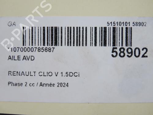 right-front-fenders-renault-clio-v-b7_-2019-37432586 main image