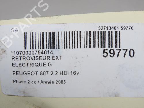 Used Left mirror Left mirror PEUGEOT 607 (9D, 9U) 2.2 HDi (133 hp) 40110726 40110726