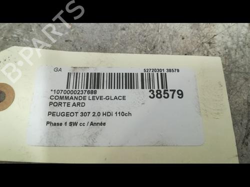 Used Right rear window switch Right rear window switch PEUGEOT 307 Break (3E) 2.0 HDI 110 (107 hp) 9608373 9608373