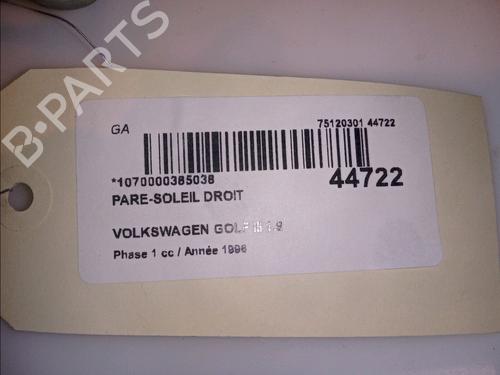 Used Right sun visor Right sun visor VW GOLF III (1H1) 1.9 TDI (90 hp) 11103866 11103866