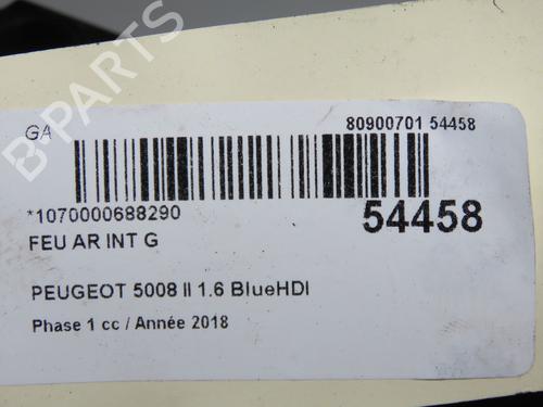 Used Left tailgate light Left tailgate light PEUGEOT 5008 II (MC_, MJ_, MR_, M4_) 1.6 BlueHDi 120 (MCBHZH, MCBHZW) (120 hp) 33860726 33860726