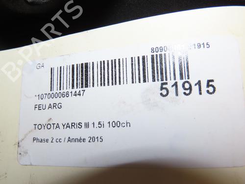 Used Left taillight TOYOTA YARIS (_P13_) 1.5 Hybrid (NHP130_) (101 hp) 29318815