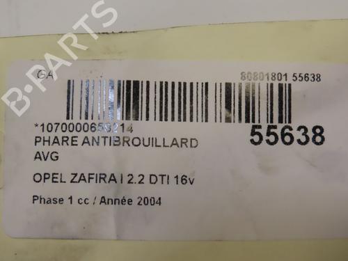 Used Left front fog light OPEL ZAFIRA A MPV (T98) 2.2 DTI 16V (F75) (125 hp) 29551214