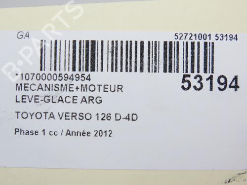 Used Rear left window mechanism TOYOTA VERSO (_R2_) 2.0 D-4D (AUR20_, AUR20R) (126 hp) 28831828