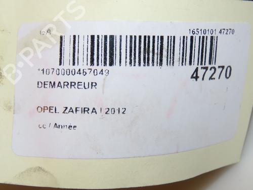 Used Starter OPEL ZAFIRA TOURER C (P12) 2.0 CDTi (75) (165 hp) 16586272