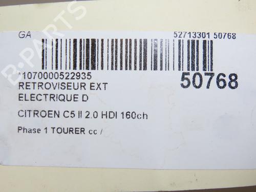 Used Right mirror CITROËN C5 III Break (RW_) 2.0 HDi 165 (163 hp) 22774548