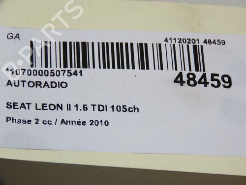 Radio SEAT LEON (1P1) 1.6 TDI | BP17868366E6