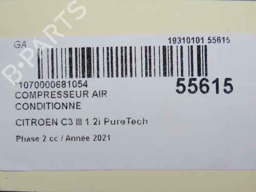 Used AC compressor CITROËN C3 III (SX) 1.2 PureTech 82 (83 hp) 31155079