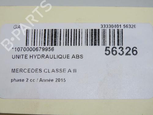 Used ABS pump MERCEDES-BENZ A-CLASS (W176) A 160 CDI / d (176.011) (90 hp) 31242492