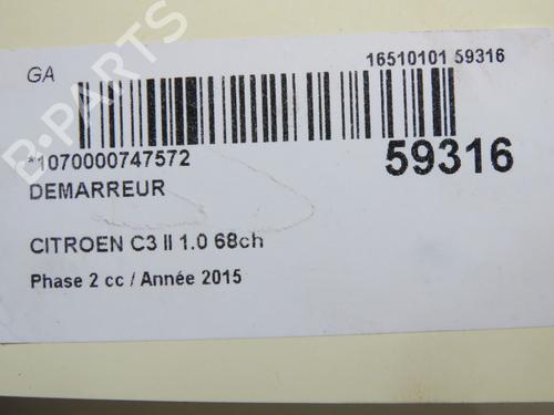 Starter CITROËN JUMPY II Van 1.6 HDi 90 16V | BP36444330M8 - Image 3