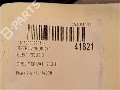 Right mirror OPEL MERIVA A MPV (X03) 1.7 CDTI (E75) | BP9614090C27 