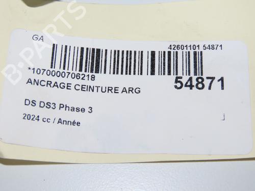 Engache cinturón DS DS 3 / DS 3 CROSSBACK (UR_, UC_, UJ_) 1.2 PureTech 130 (URHNSS) (131 hp) 31865277