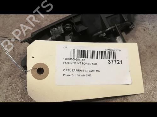 Used Front right interior door handle Front right interior door handle OPEL ZAFIRA / ZAFIRA FAMILY B (A05) 1.7 CDTI (M75) (110 hp) 9610674 9610674