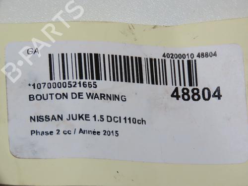 Warning switch NISSAN JUKE (F15) 1.5 dCi | BP17488257I22 