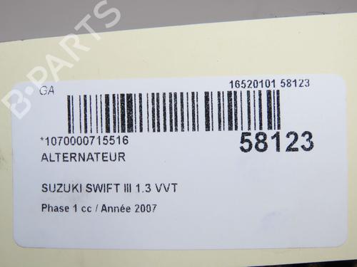 Alternator SUZUKI SWIFT III (MZ, EZ) 1.3 (RS413, ZC11S) | BP36426811M7 - Image 9