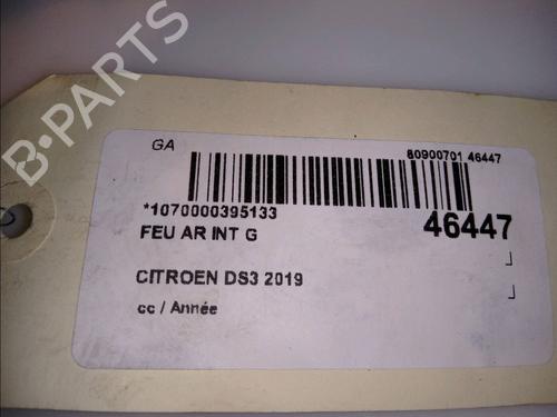 Used Left tailgate light DS DS 3 / DS 3 CROSSBACK (UR_, UC_, UJ_) 1.2 PureTech 130 (URHNSS) (131 hp) 11998993