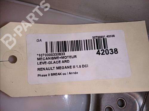 Rear right window mechanism RENAULT MEGANE III Grandtour (KZ0/1) 1.6 dCi (KZ00, KZ12, KZ13) | BP11103144C25 