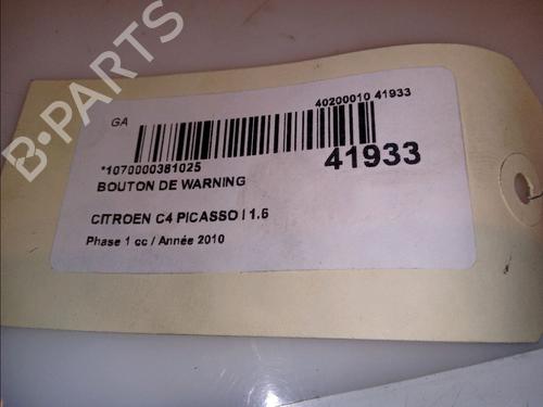 Used Warning switch CITROËN C4 Picasso I MPV (UD_) 1.6 HDi (109 hp) 11100745