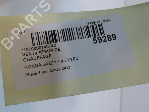 Varmeblæser Varmeblæser HONDA JAZZ III (GE_, GG_, GP_, ZA_) 1.3 i (GE6, GG3, GG6) (100 hp) 36426839 36426839