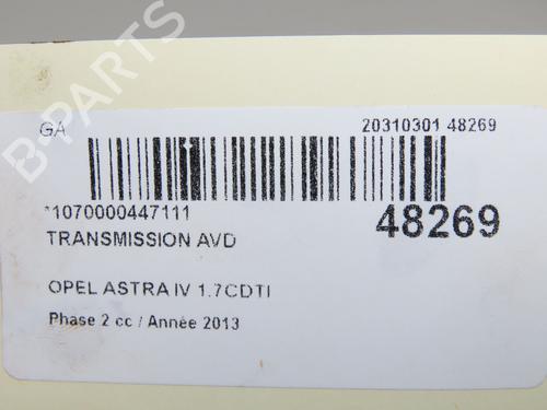 right-front-driveshaft-opel-astra-j-p10-2009-2010-2011-2012-2013-2014-2015-2016-32657940 main image