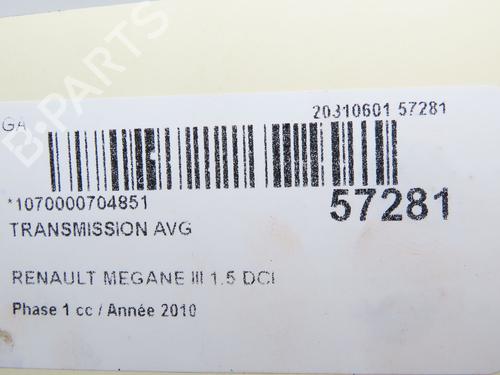 Left front driveshaft RENAULT MEGANE III Hatchback (BZ0/1_, B3_) 1.5 dCi | BP32253856M38 