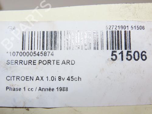 Used Rear right lock CITROËN AX (ZA-_) 10 (45 hp) 28831933