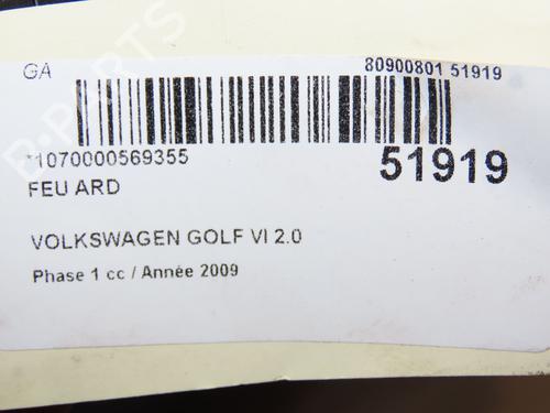 Right taillight VW GOLF VI (5K1) 2.0 TDI | BP27709889C35 