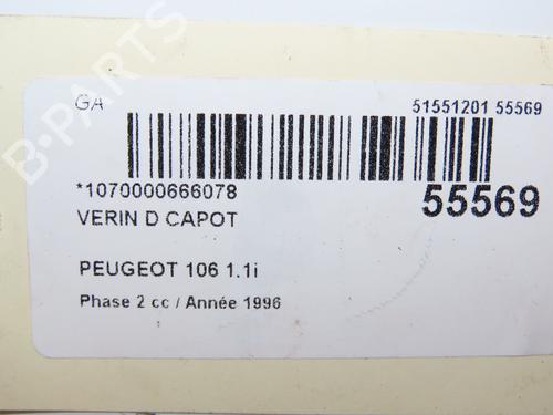 Hood lift support PEUGEOT 106 II (1A_, 1C_) 1.1 i | BP29318781C139 