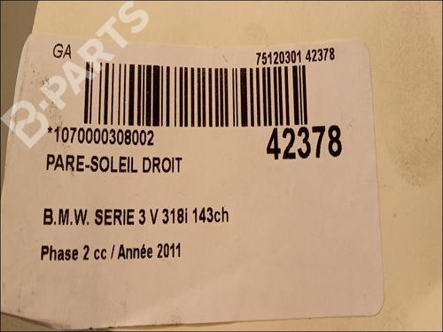 Right sun visor BMW 3 (E90) 318 d | BP9617261I2 - Image 3