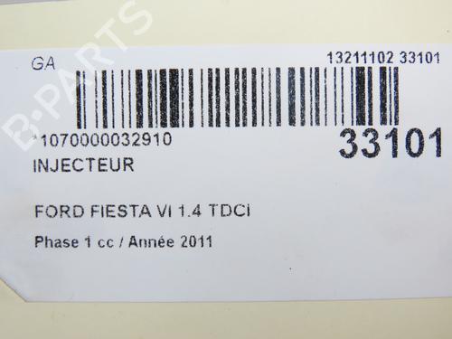 Injector FORD FIESTA VI (CB1, CCN) 1.4 TDCi | BP9593046M100
