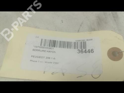 Tailgate lock PEUGEOT 206 Hatchback (2A/C) 1.4 i | BP9600877C101 