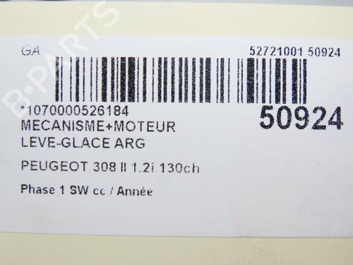 Rear left window mechanism PEUGEOT 308 SW II (LC_, LJ_, LR_, LX_, L4_) 1.2 THP 130 | BP26443097C24 