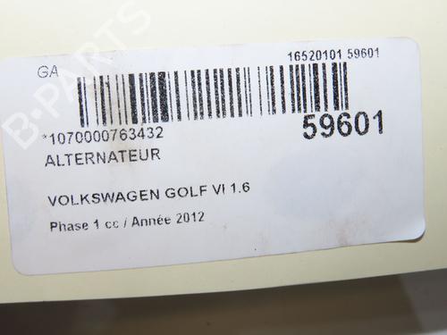 Used Alternator Alternator VW GOLF VI (5K1) 1.6 TDI (105 hp) 39732779 39732779