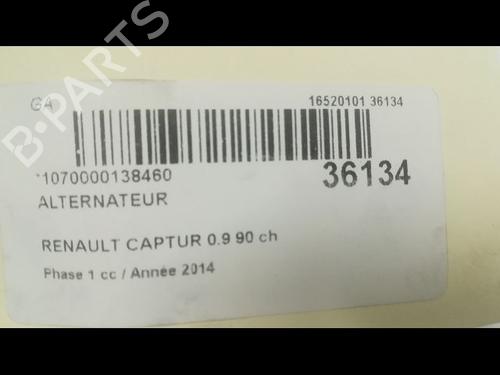Used Alternator RENAULT CAPTUR I (J5_, H5_) 0.9 TCe 90 (90 hp) 9599583