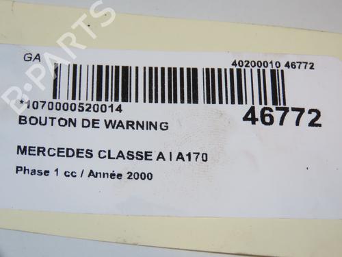 Used Warning switch MERCEDES-BENZ A-CLASS (W168) A 170 CDI (168.008) (90 hp) 18129651