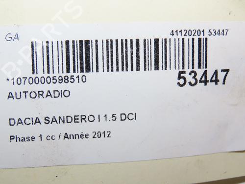 Radio DACIA SANDERO 1.5 dCi | BP28830596E6 