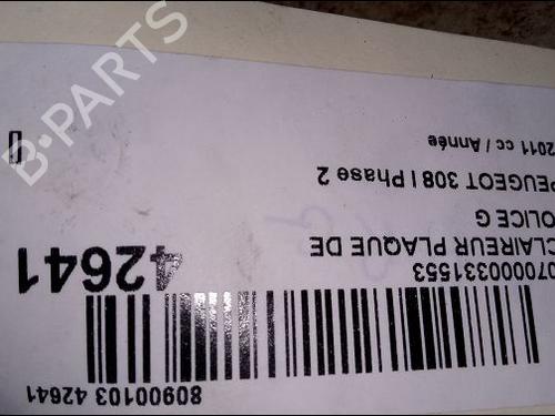 Used Licence plate light PEUGEOT 308 I (4A_, 4C_) 1.6 THP 16V (156 hp) 14880781