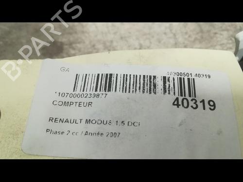 Used Instrument cluster RENAULT MODUS / GRAND MODUS (F/JP0_) 1.5 dCi (JP0G, JP0H) (106 hp) 9608669