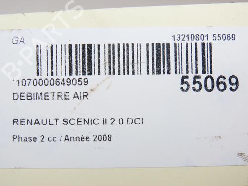 Used Mass air flow sensor RENAULT GRAND SCÉNIC II (JM0/1_) 2.0 dCi (JM1K) (150 hp) 28828806