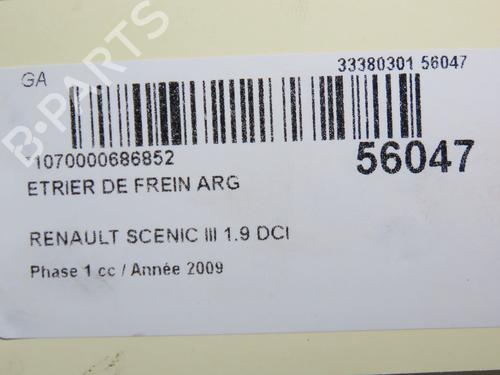 Used Left rear brake caliper RENAULT SCÉNIC III (JZ0/1_) 1.9 dCi (JZ0J, JZ1J, JZ1K, JZ1S) (131 hp) 30955806