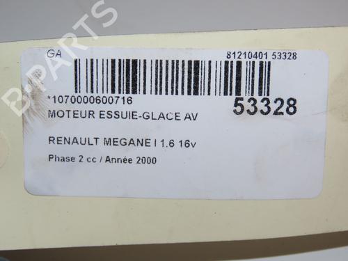 Used Front wiper motor RENAULT MEGANE I (BA0/1_) 1.6 16V (BA04, BA0B, BA11, BA1J, BA16, BA19, BA1K, BA1V,... (107 hp) 28832997