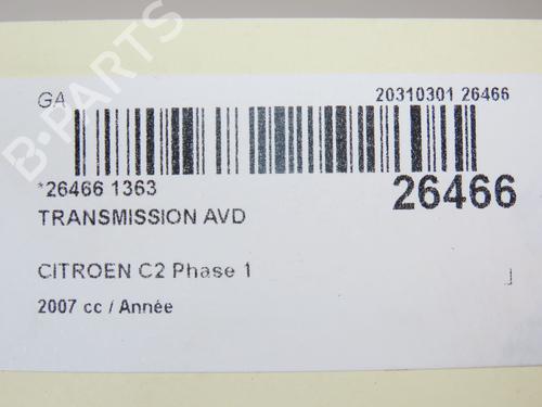 Used Right front driveshaft CITROËN C2 (JM_) 1.4 HDi (68 hp) 23172711