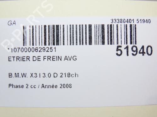 Left front brake caliper BMW X3 (E83) xDrive 30 d | BP28830081M105 